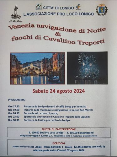 Venezia navigazione di notte & Fuochi di Cavallino treporti