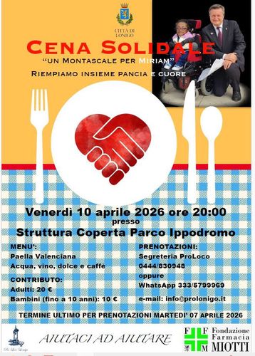 Cena Solidale - Un montascale per Miriam